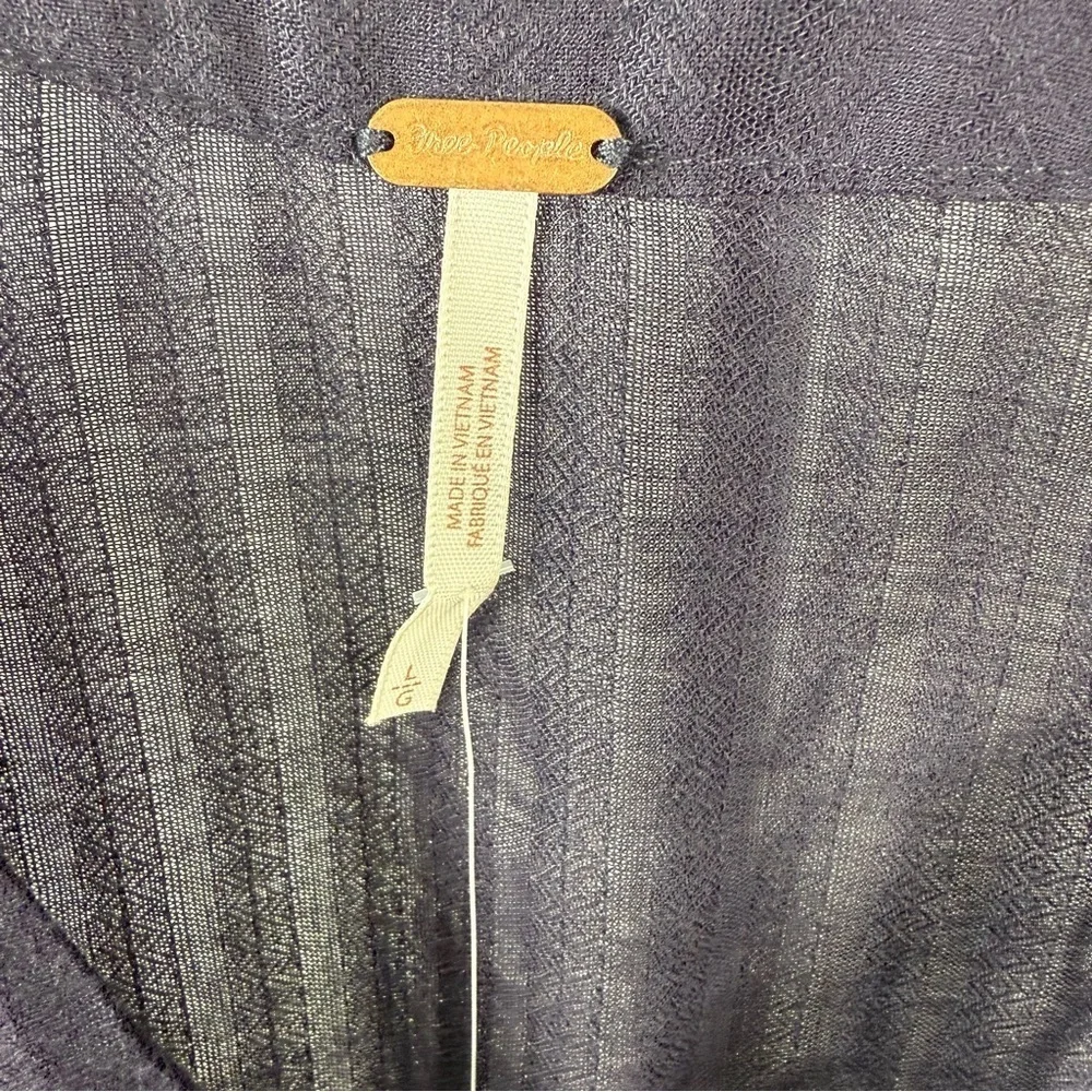 Free People Back in the Spotlight Belted Button Down Shirt Size Large
